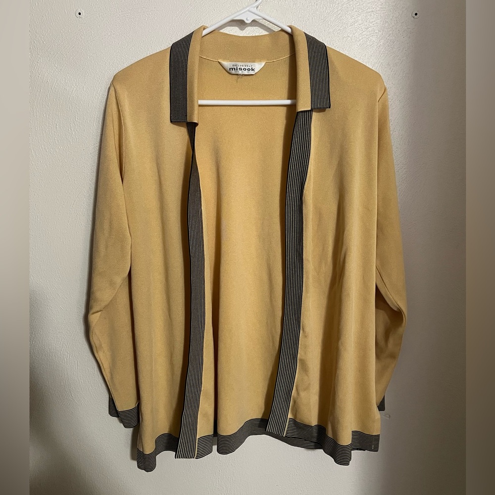 EXCLUSIVELY MISOOK Vintage Tan and Black‎ Cardigan Women's Size L